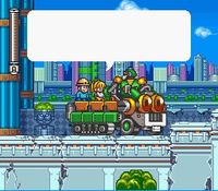 une photo d'Ã©cran de Mega Man 7 sur Nintendo Super Nes